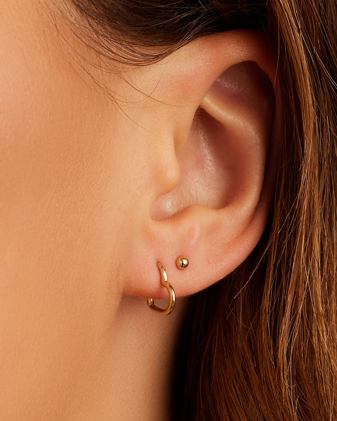14k Gold & Diamond Dog Bone Stud Earrings – Sabrina Design